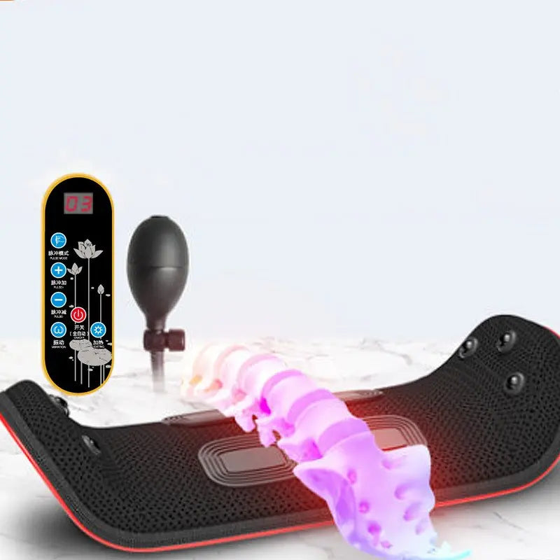 Relaxation Electric Lumbar Traction Device Waist Back Massager Vibration Massage Lumbar Spine Support Waist Relieve Fatigue Trendify Hubs