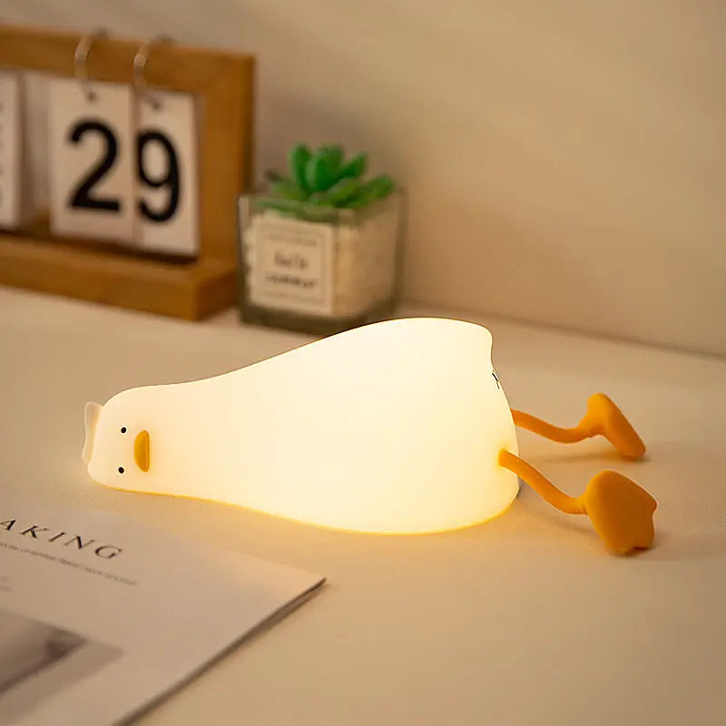 Cute LED Night Light Touch Sensor Cartoon Kid's Nightlights Big Face Rabbit Silicone Night Light Christmas Gift Bedside Lamp Home Decor Trendify Hubs