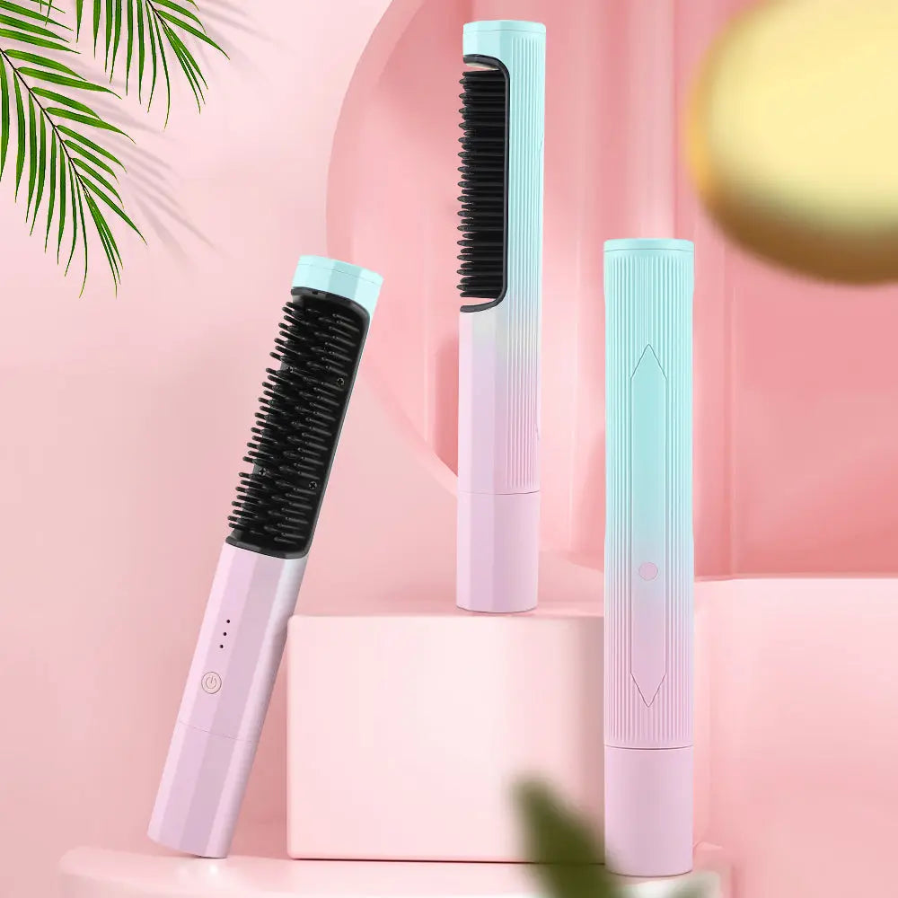 Wireless Straightener Curler Curling Straighten Dual-purpose Travel Portable USB Charging Trendify Hubs