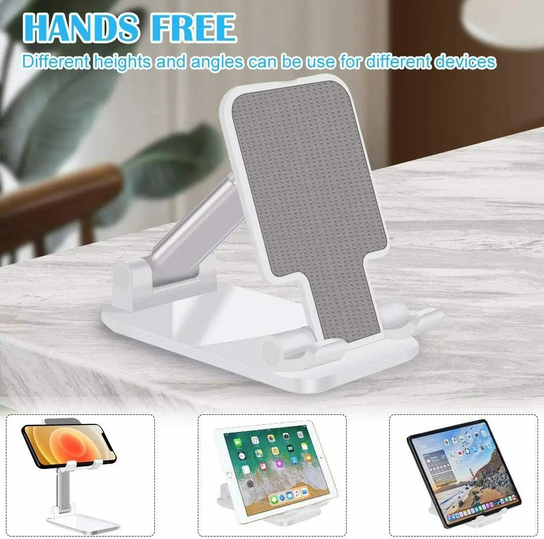 Cell Phone Stand Desktop Holder Tablet Stand Mount Mobile Phone Desktop Tablet Holder Table Cell Foldable Extend Support Desk Mobile Phone Holder Stand Trendify Hubs