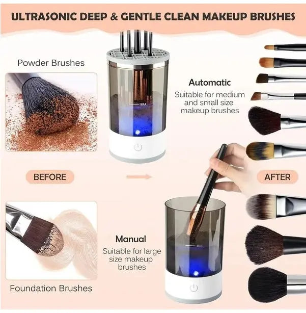 Automatic Brush Cleaner Electric Makeup Brush Cleaning Machine Fast Clean Dryer Trendify Hubs
