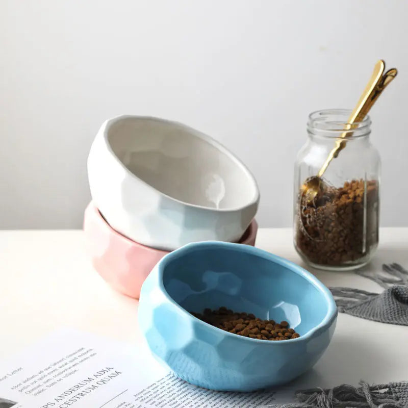 Pet bowl oblique mouth cat bowl food bowl dog bowl method bucket food bowl Trendify Hubs