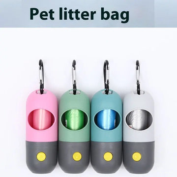 Led Light Pet Waste Bag Dispenser For Dogs Cats Dog Poop Scooper Bags Waste Bags Holder Dispensers Pet Clean Accessories Trendify Hubs