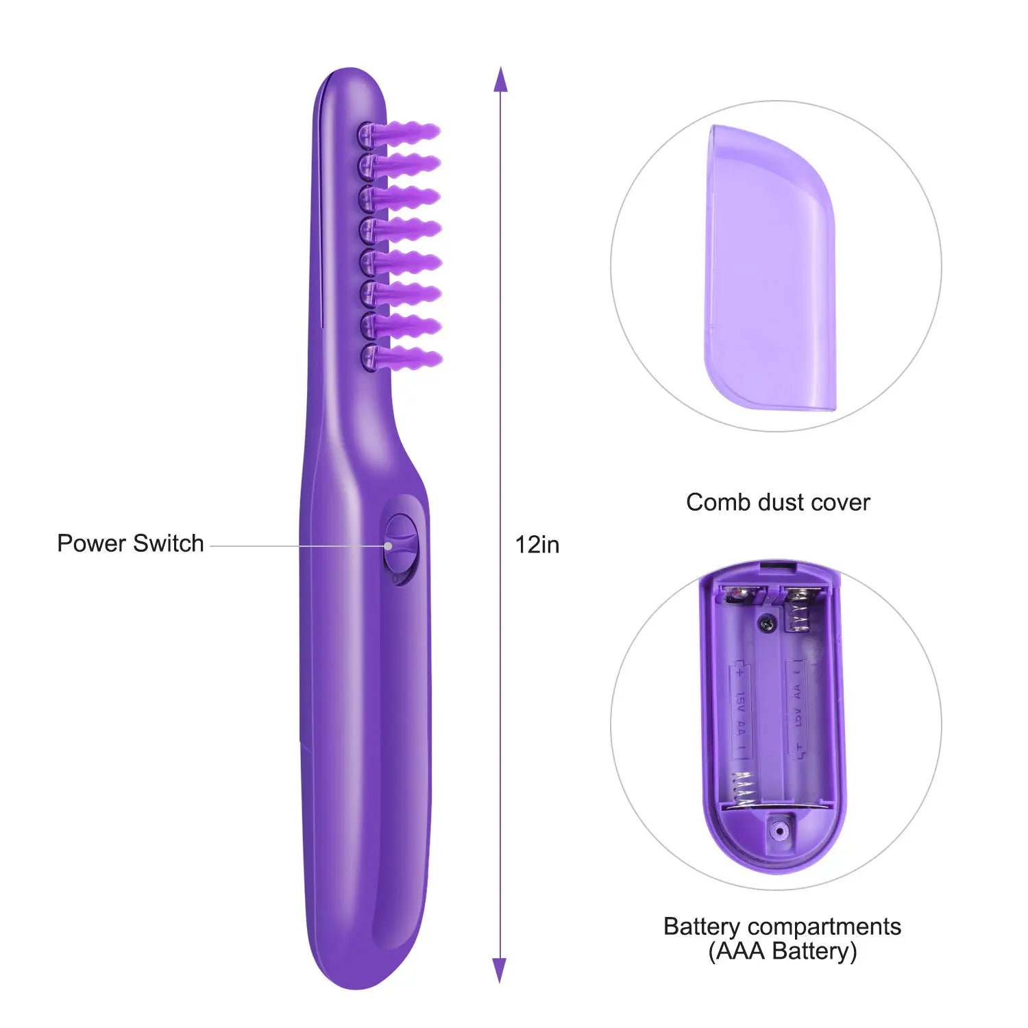 Electric Detangling Brush Scalp Electric Hair Brush,Massage Hair Brush Trendify Hubs