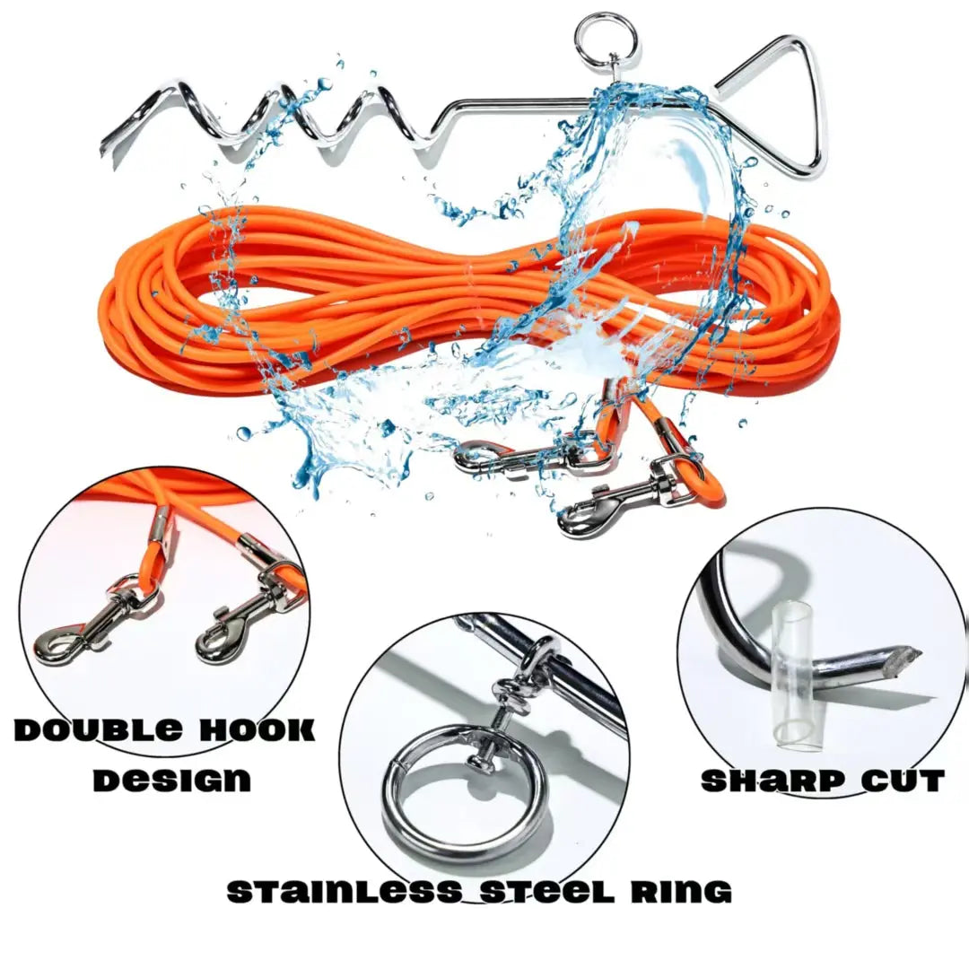 Ground Stake Fixed Dog Leash Allows Your Beloved Dog To Play More Freely Trendify Hubs
