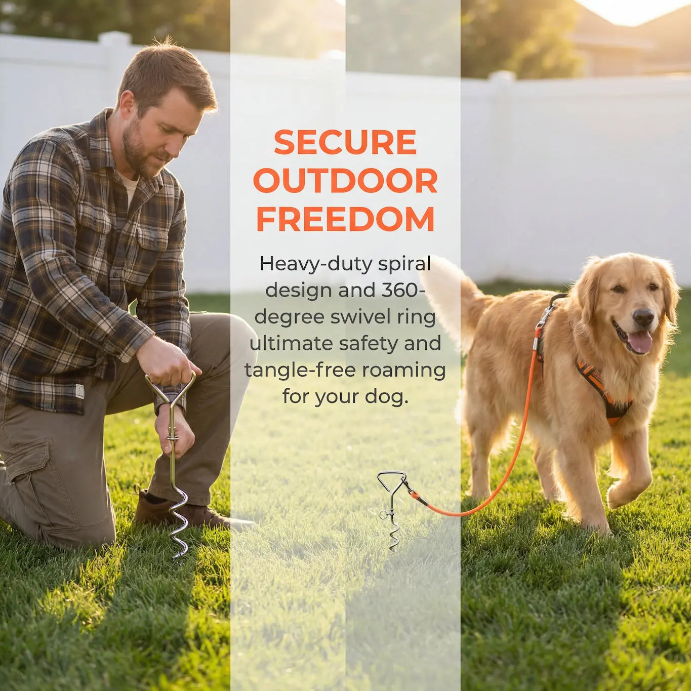 Ground Stake Fixed Dog Leash Allows Your Beloved Dog To Play More Freely Trendify Hubs