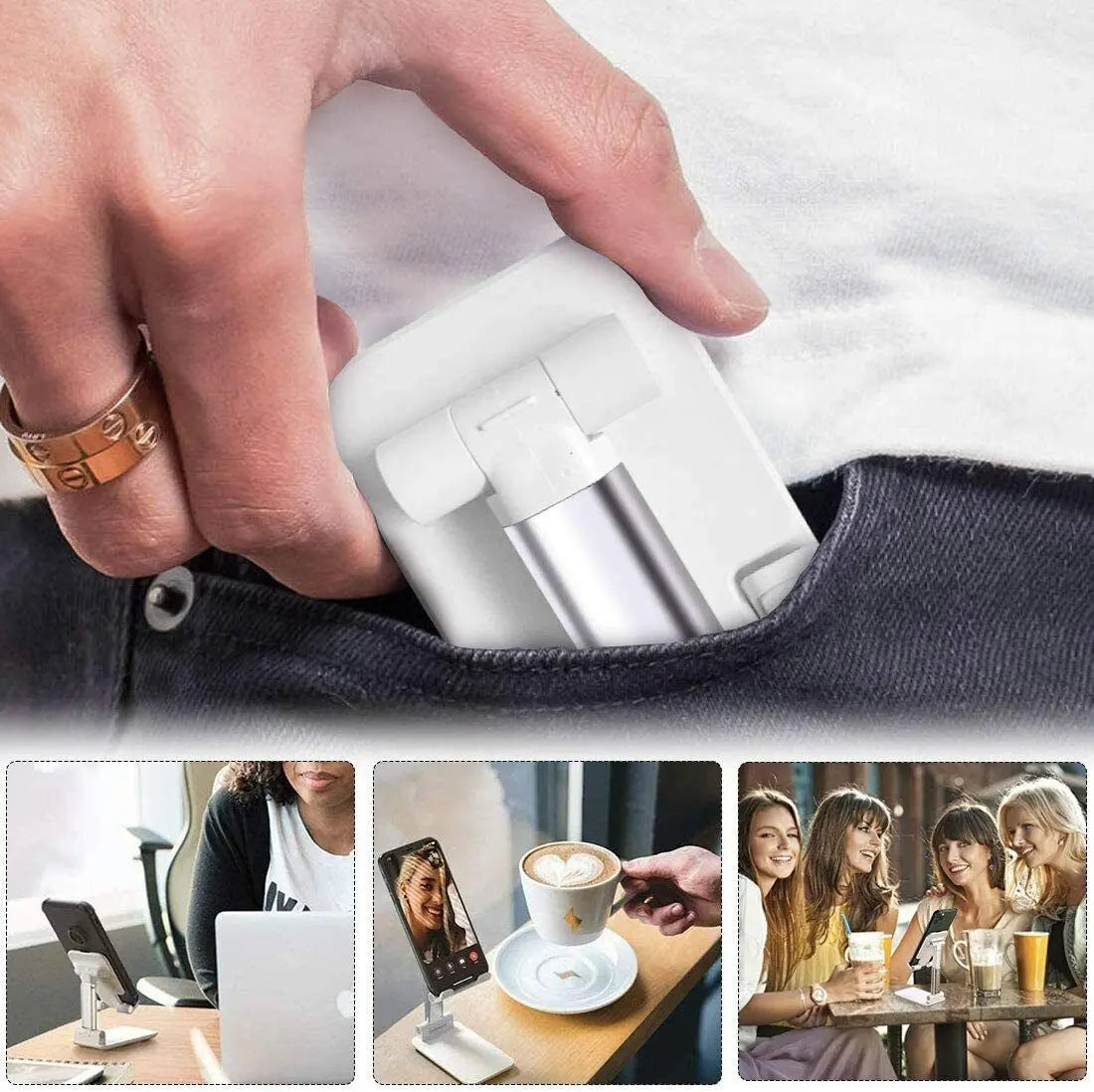 Cell Phone Stand Desktop Holder Tablet Stand Mount Mobile Phone Desktop Tablet Holder Table Cell Foldable Extend Support Desk Mobile Phone Holder Stand Trendify Hubs