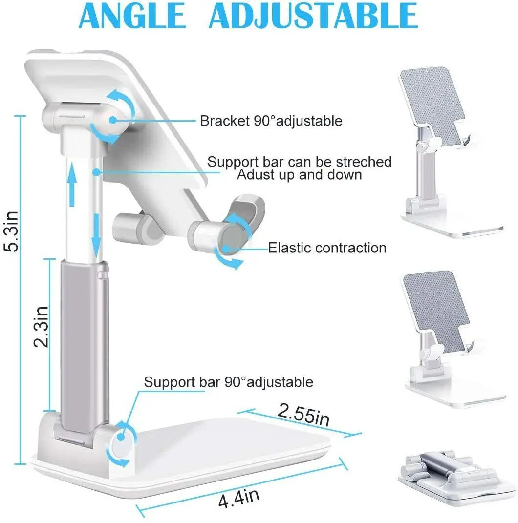 Cell Phone Stand Desktop Holder Tablet Stand Mount Mobile Phone Desktop Tablet Holder Table Cell Foldable Extend Support Desk Mobile Phone Holder Stand Trendify Hubs