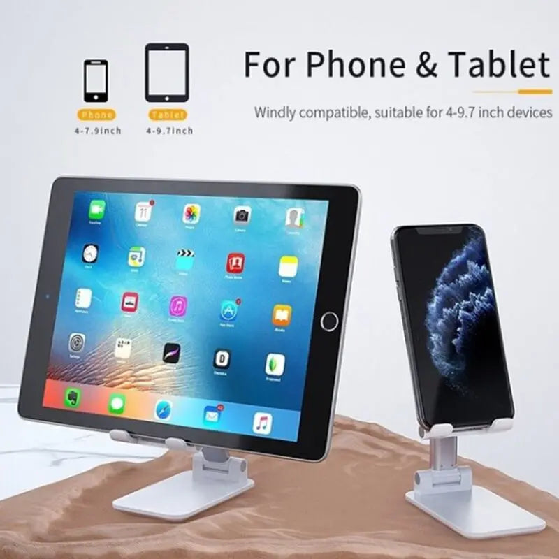 Metal Desktop Tablet Holder Table Cell Foldable Extend Support Desk Mobile Phone Holder Stand For iPhone iPad Adjustable Trendify Hubs