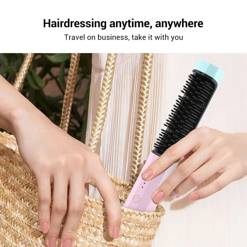 Wireless Straightener Curler Curling Straighten Dual-purpose Travel Portable USB Charging Trendify Hubs