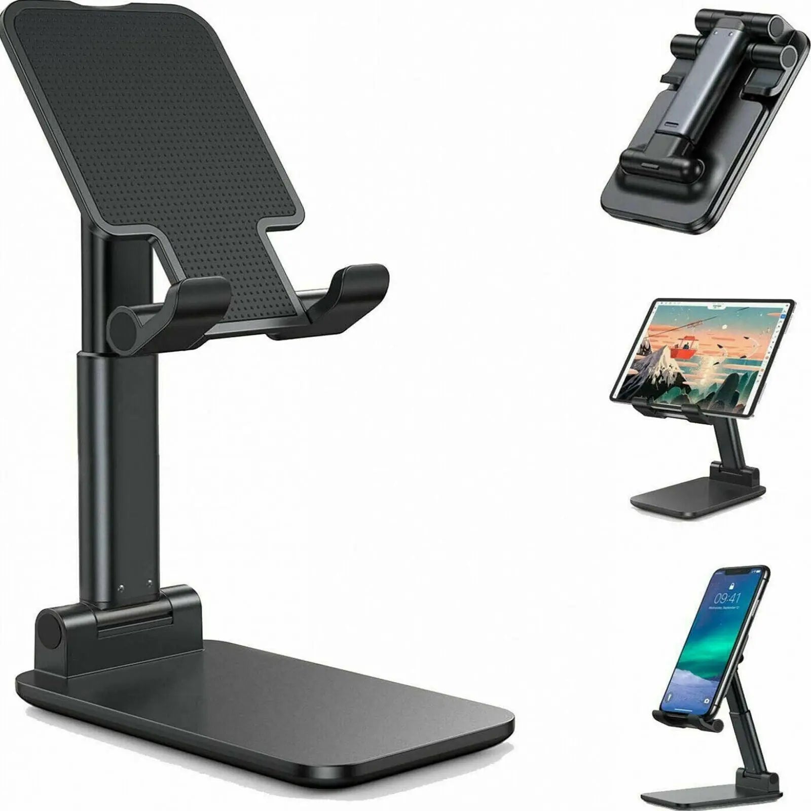 Cell Phone Stand Desktop Holder Tablet Stand Mount Mobile Phone Desktop Tablet Holder Table Cell Foldable Extend Support Desk Mobile Phone Holder Stand Trendify Hubs
