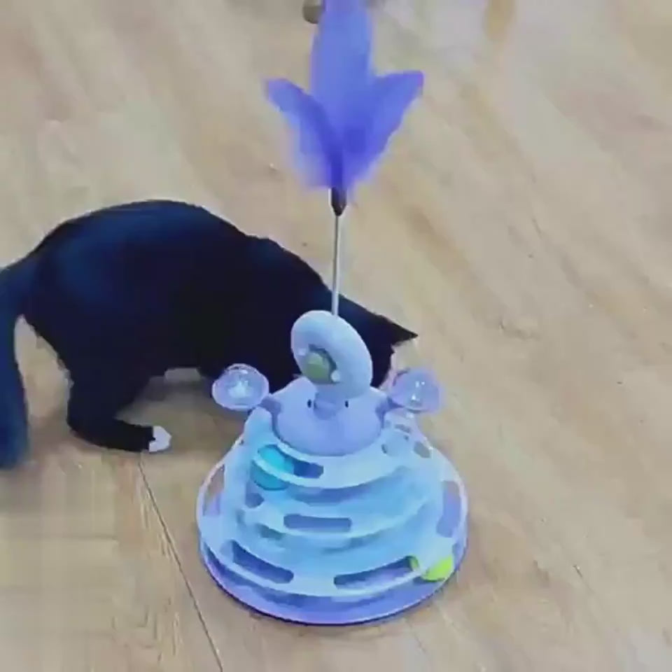 Cat Ball Toys, Levels Cat Toy Tower Turntable Roller Balls Toys Interactive Intelligence Pets Toys Training Track Puzzle Funny Games Accessories Pet Products Trendify Hubs